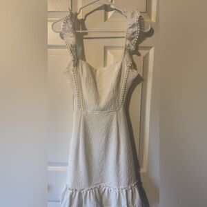 Elegant White Textured Dress